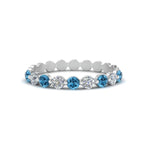 Load image into Gallery viewer, 9-stone-common-prong-delicate-band-with-blue-topaz-in-white-gold-FD9449BGICBLTO-NL-WG.jpg
