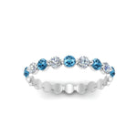Load image into Gallery viewer, 9-stone-common-prong-delicate-band-with-blue-topaz-in-white-gold-FD9449BGICBLTO-NL-WG.jpg
