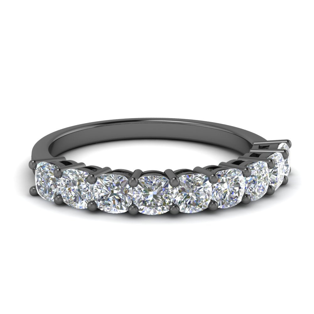 9 Stone Cushion Cut Anniversary Band