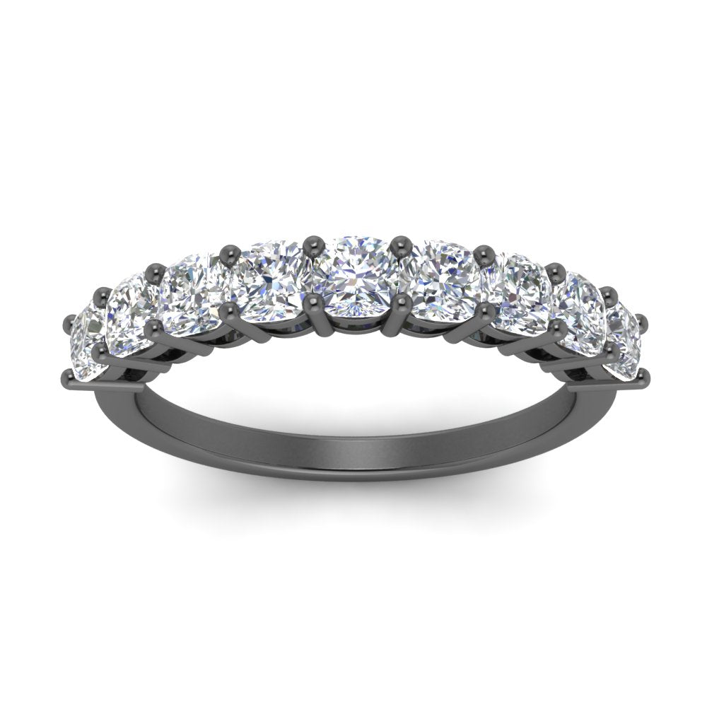 9 Stone Cushion Cut Anniversary Band