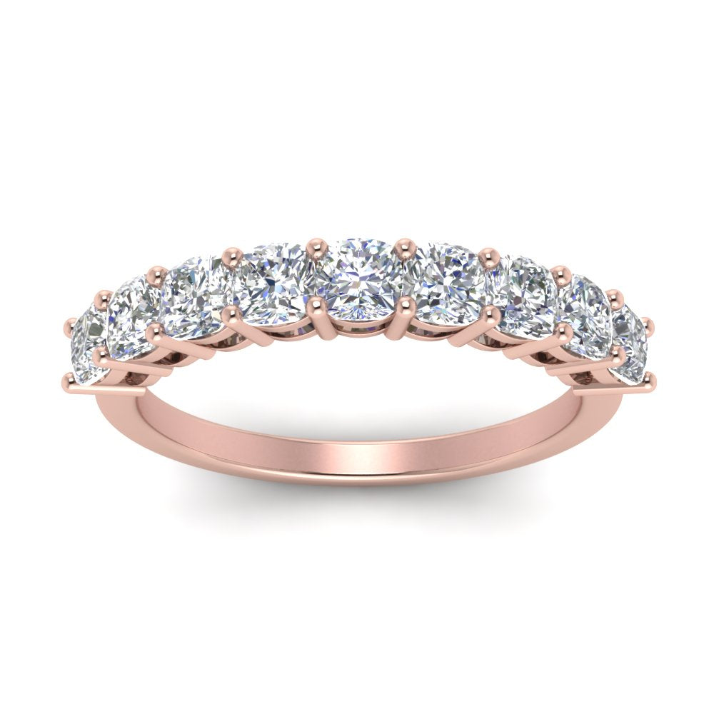 9 Stone Cushion Cut Anniversary Band