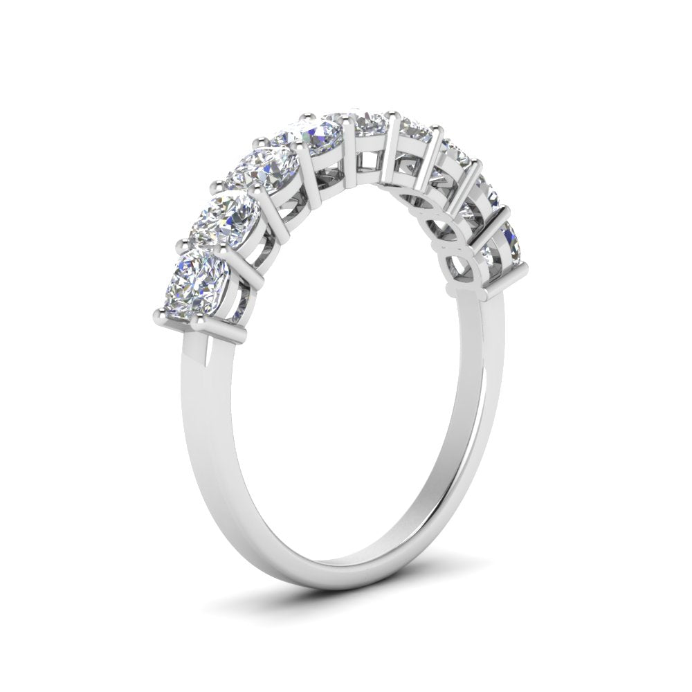 9 Stone Cushion Cut Anniversary Band