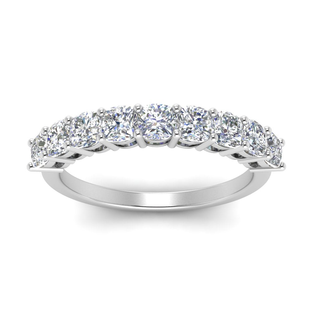 9 Stone Cushion Cut Anniversary Band
