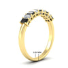 Load image into Gallery viewer, 9-stone-emerald-cut-black-diamond-wedding-band-in-yellow-gold-fdwb8008emblackangle2-1.00ct-nl-yg-hw.jpg?v=1774247355