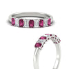 Load image into Gallery viewer, 9-stone-emerald-cut-pink-sapphire-wedding-band-in-white-gold-fdwb8008emgsadrpiangle3-1.00ct-nl-wg.jpg?v=1774247355
