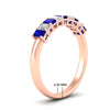 Load image into Gallery viewer, 9-stone-emerald-cut-sapphire-wedding-band-in-rose-gold-fdwb8008emgsablangle2-1.00ct-nl-rg-hw.jpg?v=1774247355