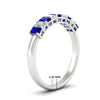 Load image into Gallery viewer, 9-stone-emerald-cut-sapphire-wedding-band-in-white-gold-fdwb8008emgsablangle2-1.00ct-nl-wg-hw.jpg?v=1774247355
