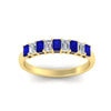 Load image into Gallery viewer, 9-stone-emerald-cut-sapphire-wedding-band-in-yellow-gold-fdwb8008emgsablangle5-1.00ct-nl-yg.jpg?v=1774247355