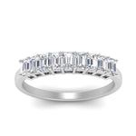 Load image into Gallery viewer, 9 Stone Emerald Cut Wedding Ring
