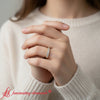 Load image into Gallery viewer, 9-stone-emerald-cut-wedding-ring-yellow-gold-fd9294emr-model