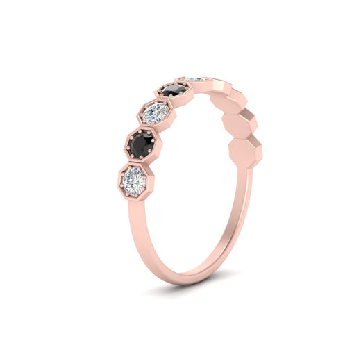 9-stone-hexagon-stacking-diamond-ring-with-black-diamond-in-rose-gold-FD10968BGBLACKANGLE3-NL-RG.jpg