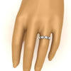 Load image into Gallery viewer, 9-stone-hexagon-stacking-diamond-ring-with-black-diamond-in-white-gold-FD10968BGBLACKANGLE3-NL-WG.jpg
