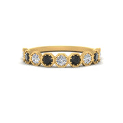 9-stone-hexagon-stacking-diamond-ring-with-black-diamond-in-yellow-gold-FD10968BGBLACKANGLE3-NL-YG.jpg
