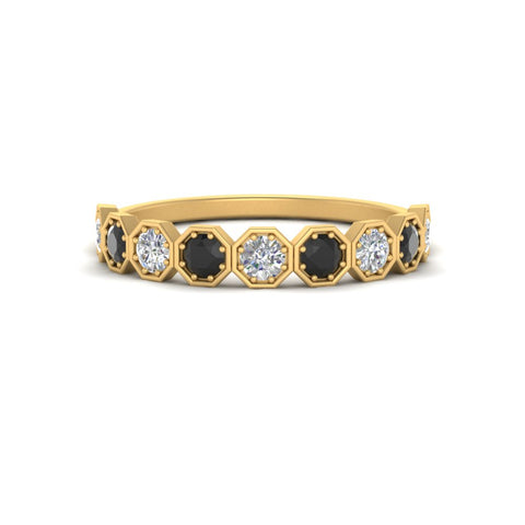 9-stone-hexagon-stacking-diamond-ring-with-black-diamond-in-yellow-gold-FD10968BGBLACKANGLE3-NL-YG.jpg