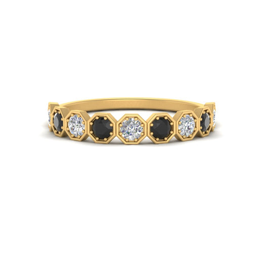 9-stone-hexagon-stacking-diamond-ring-with-black-diamond-in-yellow-gold-FD10968BGBLACKANGLE3-NL-YG.jpg