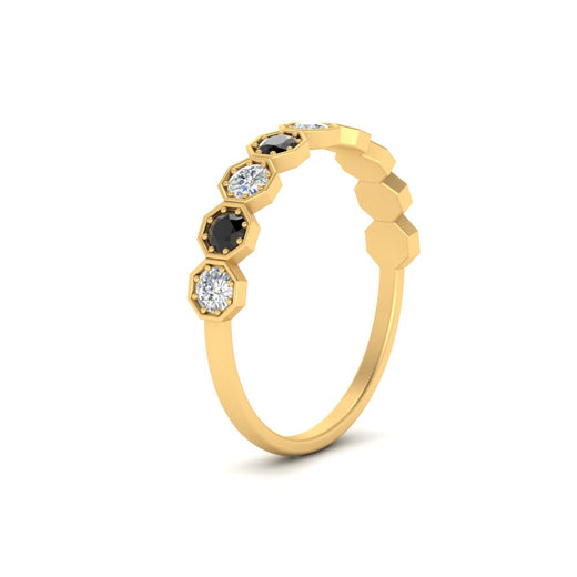 9-stone-hexagon-stacking-diamond-ring-with-black-diamond-in-yellow-gold-FD10968BGBLACKANGLE3-NL-YG.jpg