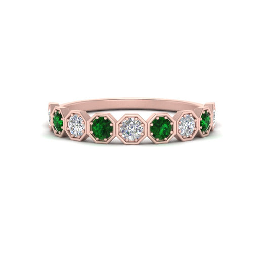 9-stone-hexagon-stacking-diamond-ring-with-emerald-in-rose-gold-FD10968BGEMGRANGLE3-NL-RG.jpg