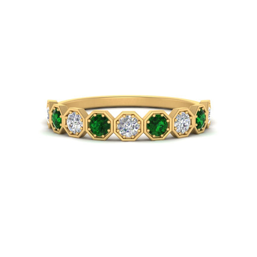 9-stone-hexagon-stacking-diamond-ring-with-emerald-in-yellow-gold-FD10968BGEMGRANGLE3-NL-YG.jpg