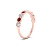 Load image into Gallery viewer, 9-stone-hexagon-stacking-diamond-ring-with-ruby-in-rose-gold-FD10968BGRUDRANGLE3-NL-RG.jpg