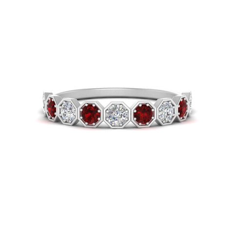 9-stone-hexagon-stacking-diamond-ring-with-ruby-in-white-gold-FD10968BGRUDRANGLE3-NL-WG.jpg