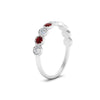 Load image into Gallery viewer, 9-stone-hexagon-stacking-diamond-ring-with-ruby-in-white-gold-FD10968BGRUDRANGLE3-NL-WG.jpg