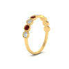 Load image into Gallery viewer, 9-stone-hexagon-stacking-diamond-ring-with-ruby-in-yellow-gold-FD10968BGRUDRANGLE3-NL-YG.jpg