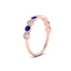Load image into Gallery viewer, 9-stone-hexagon-stacking-diamond-ring-with-sapphire-in-rose-gold-FD10968BGSABLANGLE3-NL-RG.jpg