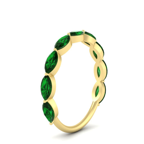 9-stone-marquise-horizontal-emerald-wedding-band-2-carat-in-yellow-gold-FD8398MQBGEMGRANGLE2-2.00CT-NL-YG
