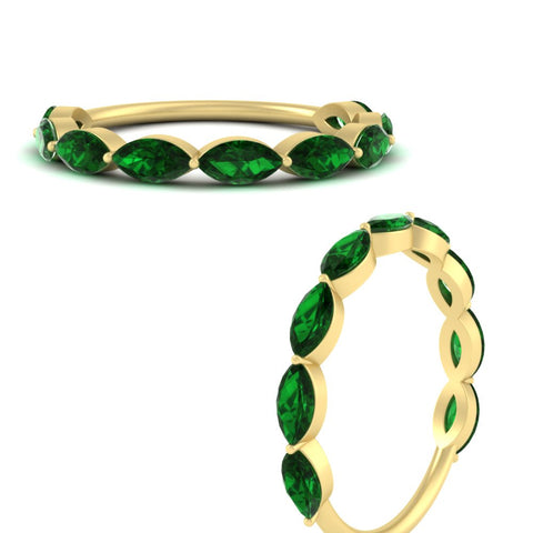 9-stone-marquise-horizontal-emerald-wedding-band-2-carat-in-yellow-gold-FD8398MQBGEMGRANGLE3-2.00CT-NL-YG