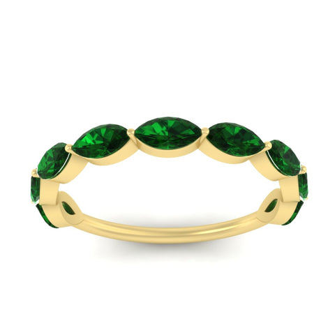 9-stone-marquise-horizontal-emerald-wedding-band-2-carat-in-yellow-gold-FD8398MQBGEMGRANGLE5-2.00CT-NL-YG