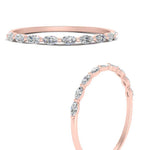 Load image into Gallery viewer, 9 Stone Marquise Thin Stacking Band
