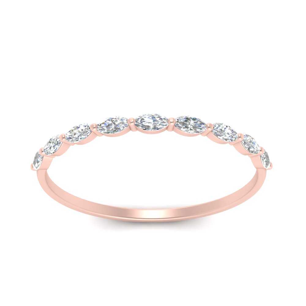 9 Stone Marquise Thin Stacking Band
