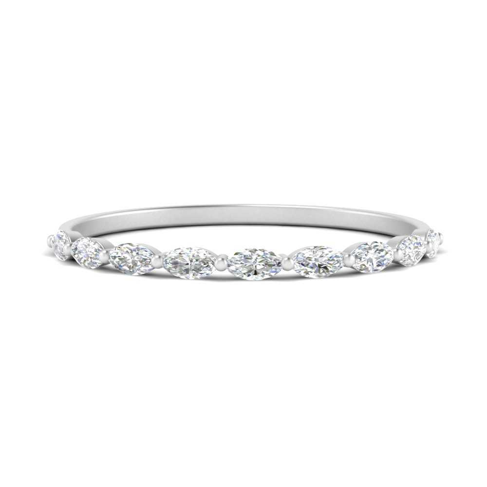 9 Stone Marquise Thin Stacking Band