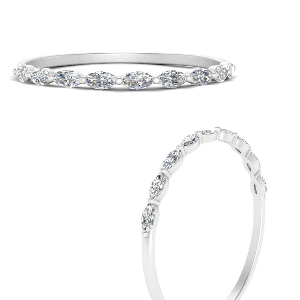 9 Stone Marquise Thin Stacking Band