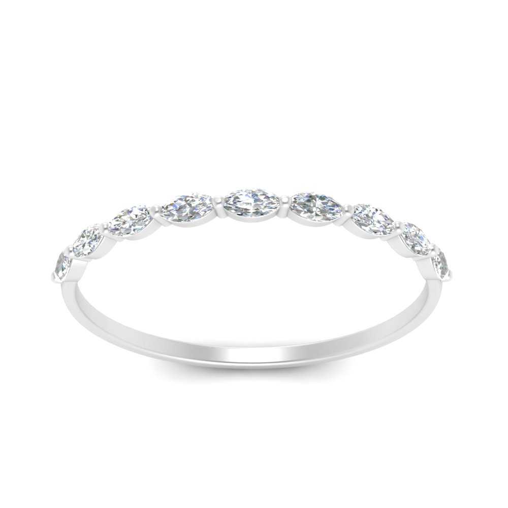9 Stone Marquise Thin Stacking Band