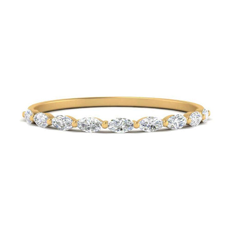 9 Stone Marquise Thin Stacking Band