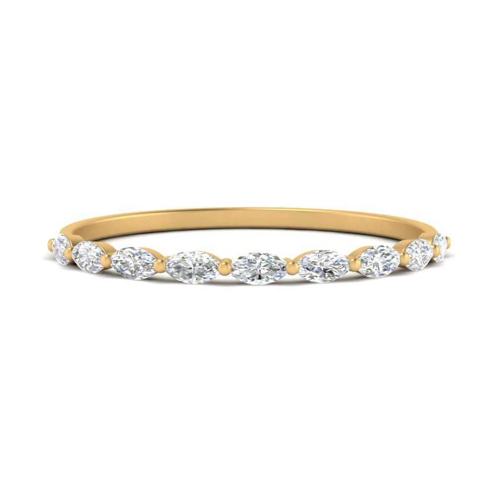 9 Stone Marquise Thin Stacking Band