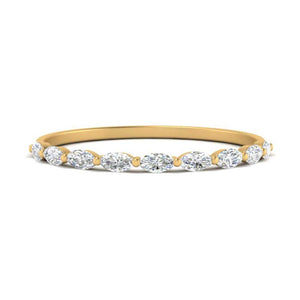 9 Stone Marquise Thin Stacking Band