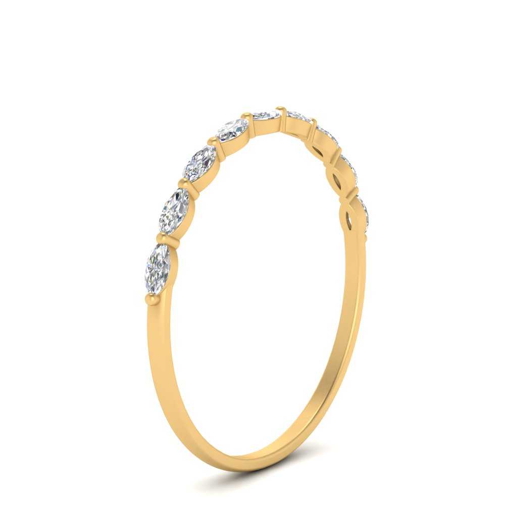 9 Stone Marquise Thin Stacking Band