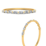 Load image into Gallery viewer, 9 Stone Marquise Thin Stacking Band
