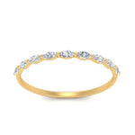 Load image into Gallery viewer, 9 Stone Marquise Thin Stacking Band

