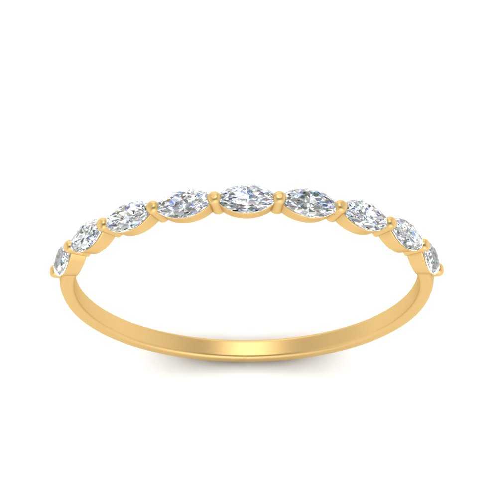 9 Stone Marquise Thin Stacking Band