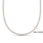 Load image into Gallery viewer, 9.50-carat-tennis-diamond-necklace-in-FDNK11334-(0.06CT)ANGLE1-NL-RG