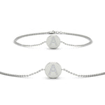 Load image into Gallery viewer, Alphabet disc diamond bracelet

