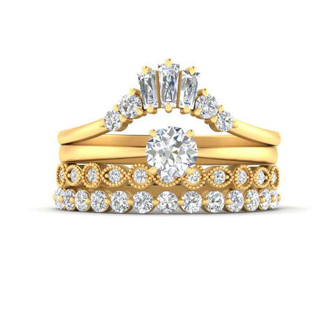 Baguette-Crown-multi-band-with-solitaire-ring-in-FD10159-NL-YG