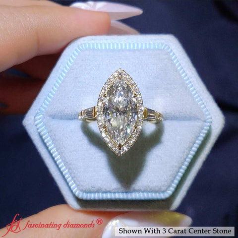 Baguette-marquise-cut-halo-accented-diamond-engagement-ring-in-yellow-gold-FD10047MQ-1