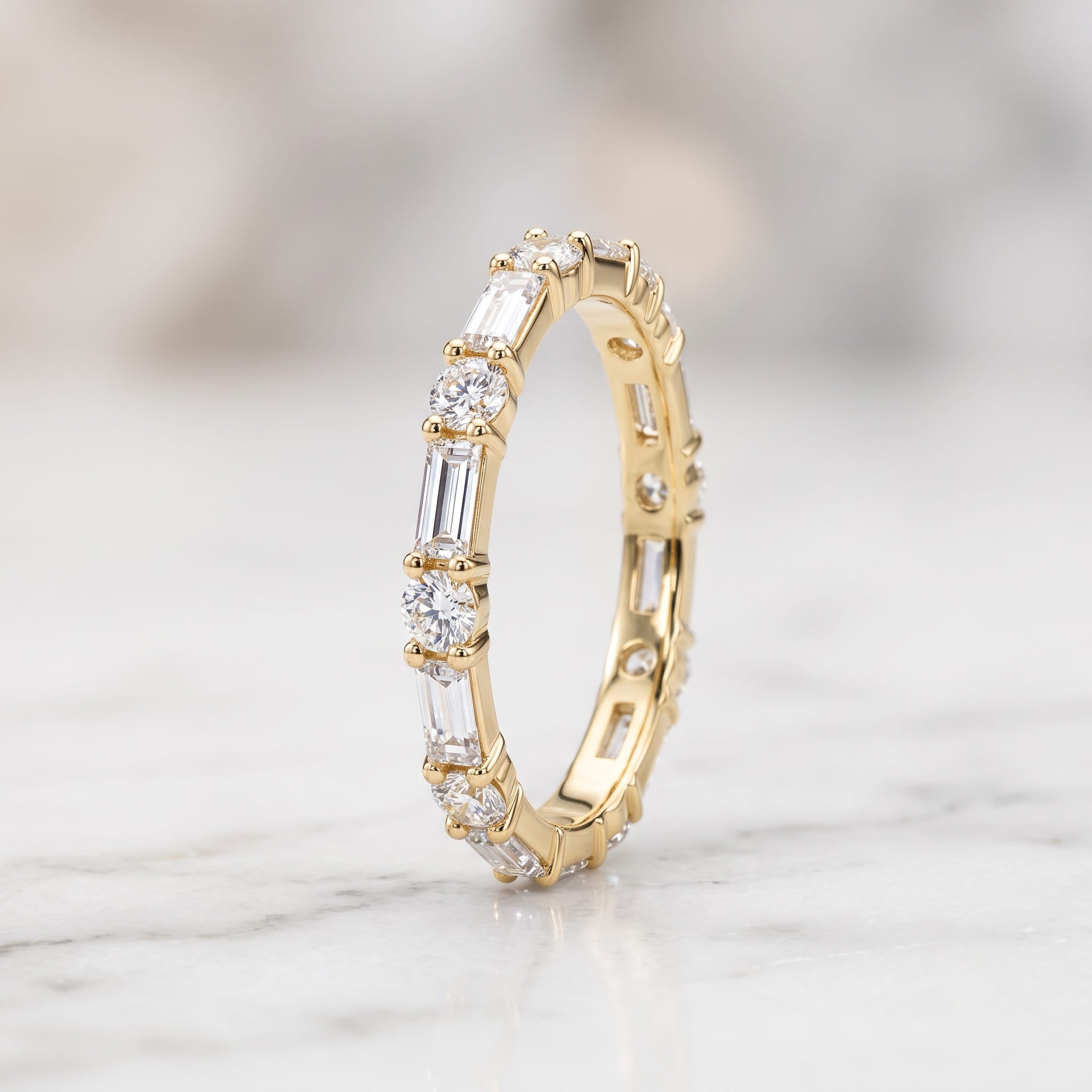 Ring #3: Baguette & Round Diamond Eternity Band