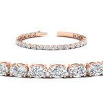 Load image into Gallery viewer, basket-tennis-bracelet-14-carat-oval-shaped-in-rose-gold-fdbrc10444angle2-14.00ct-nl-rg
