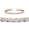 Thumbnail 1 - basket-tennis-bracelet-14-carat-oval-shaped-in-rose-gold-fdbrc10444angle2-14.00ct-nl-rg