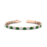 Load image into Gallery viewer, basket-tennis-bracelet-14-carat-oval-shaped-in-rose-gold-fdbrc10444gemgrangle2-14.00ct-nl-rg
